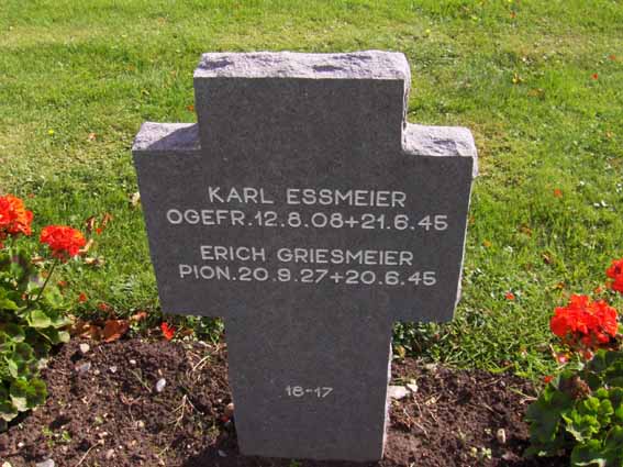 Billede af gravsten på den Tyske Gravlund, Esbjerg