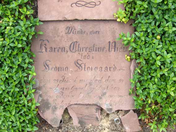 Billede af gravsten på Nr. Nebel Kirkegård